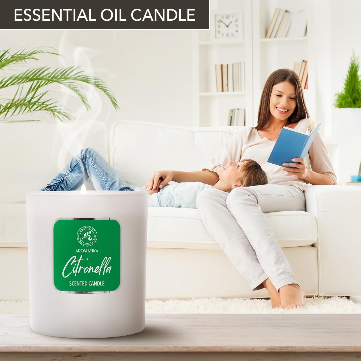 Scented Candle Citronella 200g - Aromatherapy Candle - Soy Wax Candles for Home Scented AROMATIKA buy supplements canada