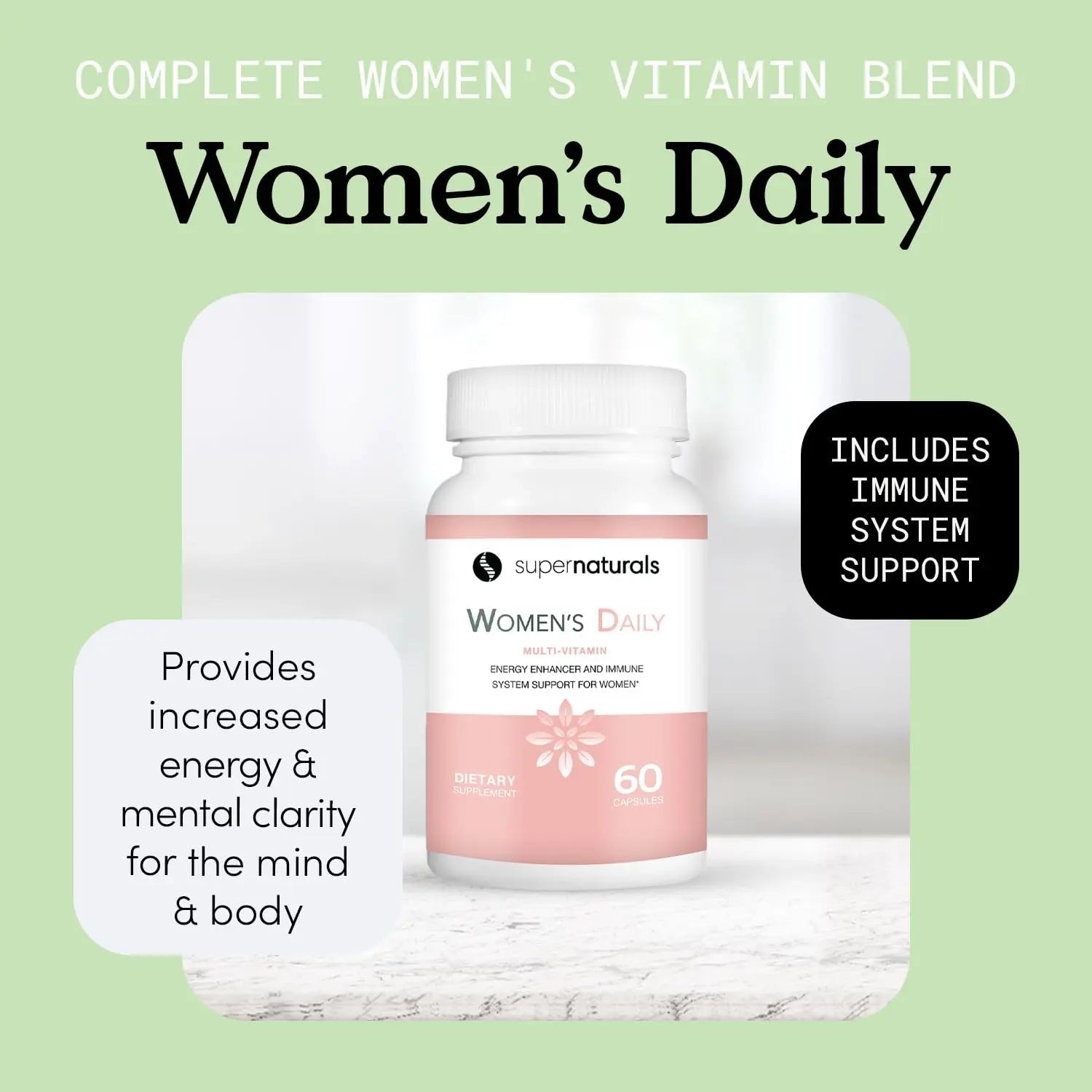 Super Naturals Health, Multivitamin for Women, Immune Defense Supplement Multivitamin Capsules, Vegan Supplements for Women - 60 Capsules JLM NUTRITIONALS buy supplements canada