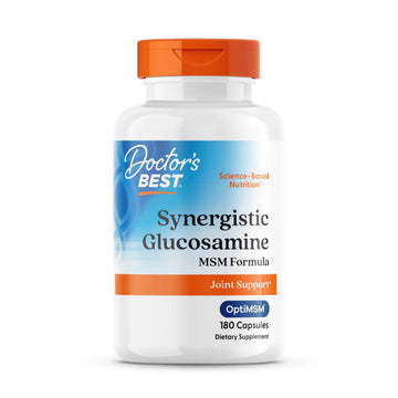 Doctors Best Synergistic Glucosamine MSM Formula, Joint Support, Non-GMO, Gluten Free, Soy Free 180 Capsules Doctor's BEST buy supplements canada