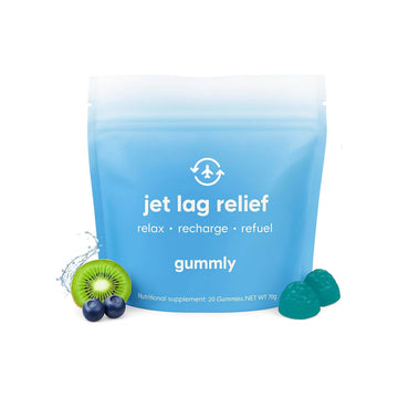Jet Lag Remedy for Travel Gummies • No Jet Lag Pills Alternative • Travel Essentials • Support Adjustment to Time Zones and Circadian Rhythm • Delicious Tropical Berry Flavor • 20 Gummies 3-5 Trips Gummly buy supplements canada