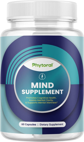 Nootropic Brain Supplement for Memory and Focus Enhancement - Vitamins for Brain Mental Health & Clarity - Cognitive Health Complex for Mind's Vitality & Mental Alert - 60 Count Phytoral buy supplements canada