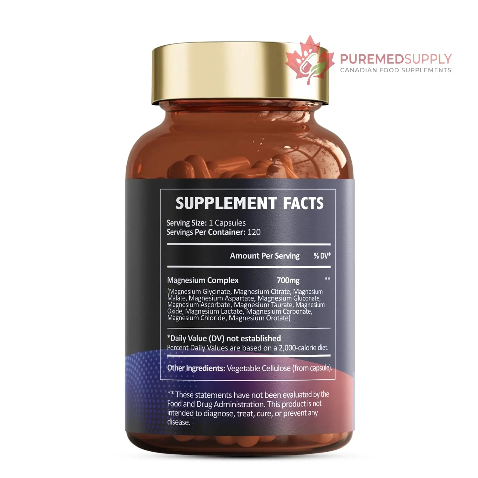 Magnesium Complex 700mg 12 in 1 Magnesium Supplement with Glycinate Citrate Malate Oxide Taurate Aspartate Orotate Magnesium Relaxation,Muscle,Heart Support, Vegan 120 Capsules 2PK Totaria buy supplements canada