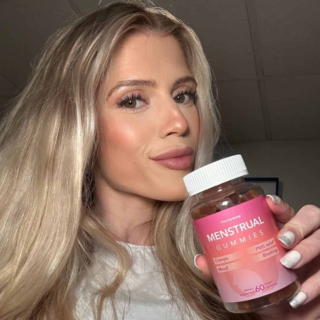HEMPWAY Menstrual Gummies for Women May Help Support Bloating, Period Relief | Plant-Based | Cramp Bark, Magnesium, Chaste Berry | Vegan | Orange 60ct HEMPWAY buy supplements canada
