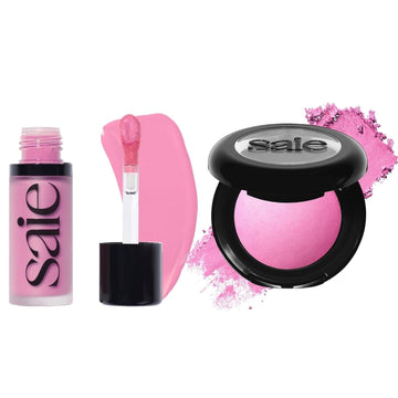 Saie Cheek Flush Duo - Dew Liquid Blush (.40 oz, Baby), SuperSuede Baked Powder Blush (.01 oz, Bella) - Layerable, Skin-Nourishing Blushes for a Seamless Radiant Finish Saie buy supplements canada