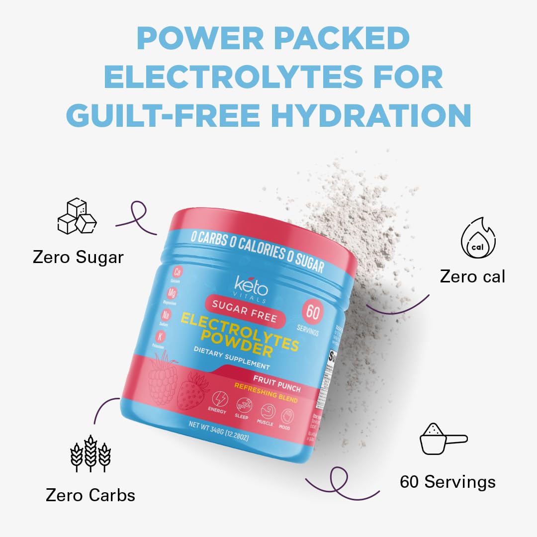 Keto Vitals Keto Electrolytes Powder | Keto-Friendly Electrolytes with Potassium, Magnesium, Sodium, Calcium | Electrolytes Sugar Free | Supplement Energy Drink Mix Keto Vitals buy supplements canada