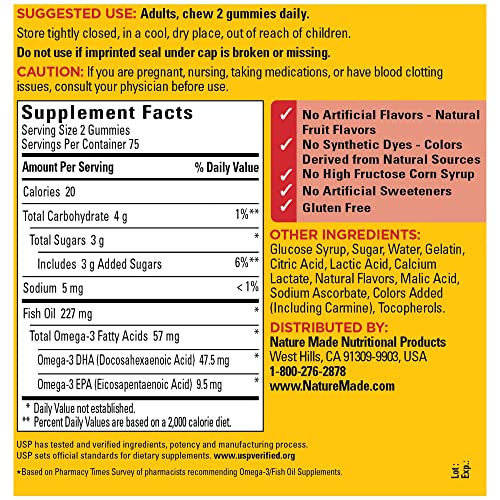 Nature Made Fish Oil Gummies, Omega 3 Fish Oil Supplements, Healthy Heart Support Nature Made buy supplements canada