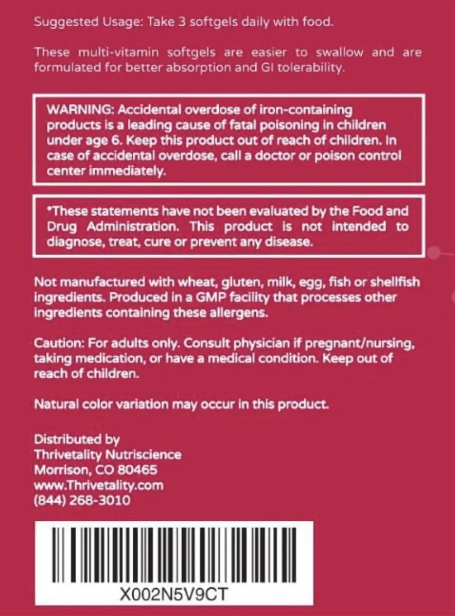 ONE Woman Bio-Optimized Multi-Nutrient by Thrivetality | Women's Multivitamin | #1 Physician Formulated | Science Based | Clinically Proven | Thrivetality Nutriscience buy supplements canada