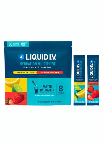 Liquid I.V. Hydration Multiplier Electrolyte Drink Mix, Variety, 0.56 Oz, 30 Ct Liquid I.V. buy supplements canada