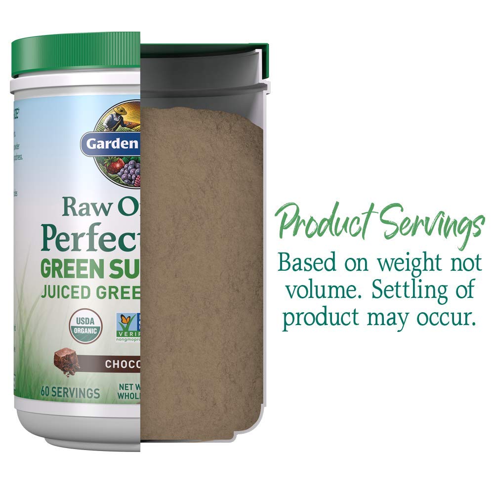 Garden of Life Raw Organic Perfect Food Green Superfood Juiced Greens Powder - Chocolate, 60 Servings, Non-GMO, Gluten Free, Vegan Whole Food Dietary Supplement Plus Probiotics, Enzymes Garden of Life buy supplements canada