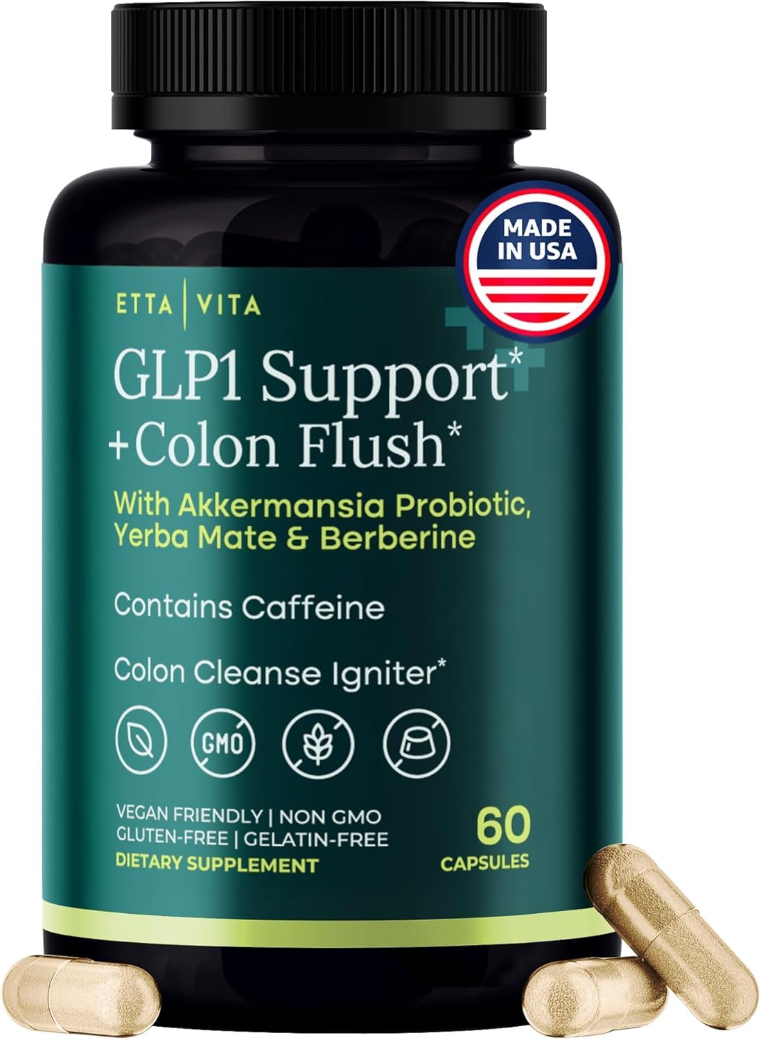 Colon Cleanse + Supplement Weight Loss & Energy - Appetite Suppressant & Fat Burner for women and men with Berberine, Yerba Mate, Psyllium Husk, Senna Leaf Etta Vita buy supplements canada