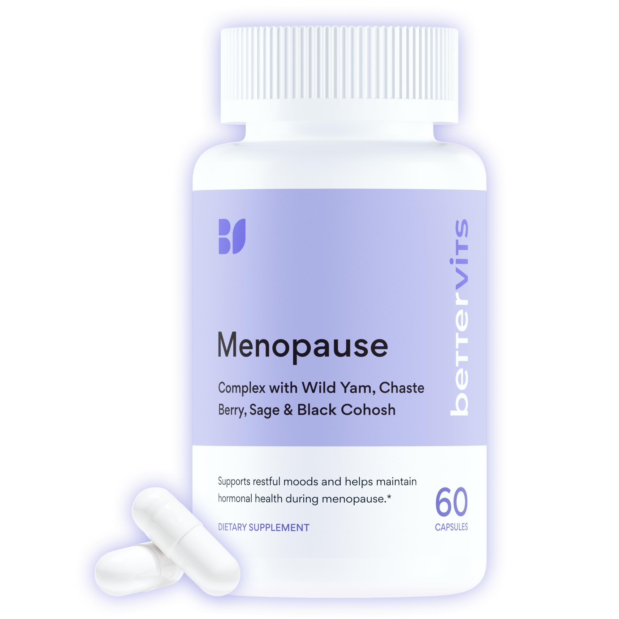 Bettervits Menopause Supplements for Women with Ashwagandha and Zinc | Hormone Balance Support with Vitamins D3 B6 B12 for Hot Flashes | Perimenopause Supplements for Monthly Wellness - 60 Capsules Bettervits buy supplements canada