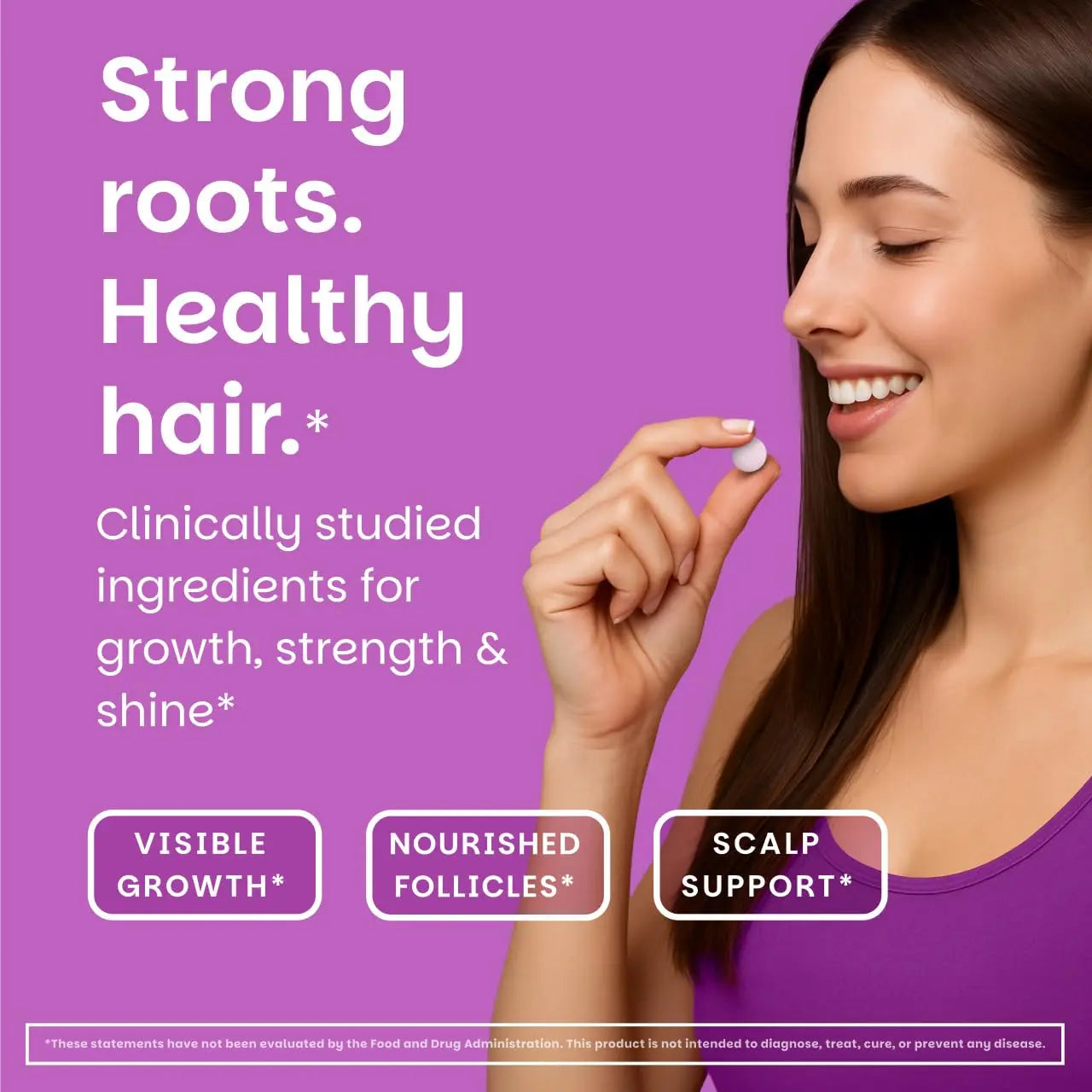 EZ Melts Hair Health Complete - Hair Supplement to Support Strength & Growth - Includes AnaGain Nu, Biotin, Apigenin, Bambo Silica & More - 60 Sublingual Tablets (30 Servings) EZ Melts buy supplements canada