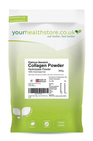 Collagen Powder 300g, 100% Pure Unflavoured, Grass Fed, Platinum Standard, Bovine yourhealthstore buy supplements canada