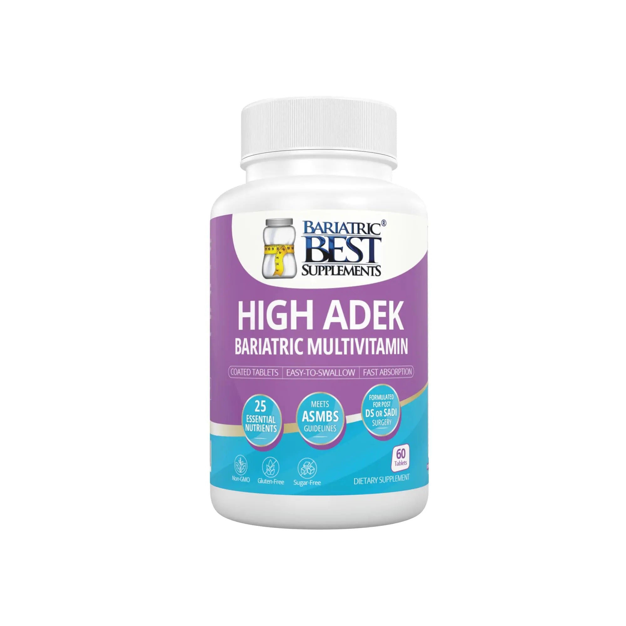 High A D E K Bariatric Multivitamin for Post DS/SADI Surgery, 25 Essential Nutrients for Post-Weight Loss Surgery, 60 Tablets Bariatric Best Supplements buy supplements canada
