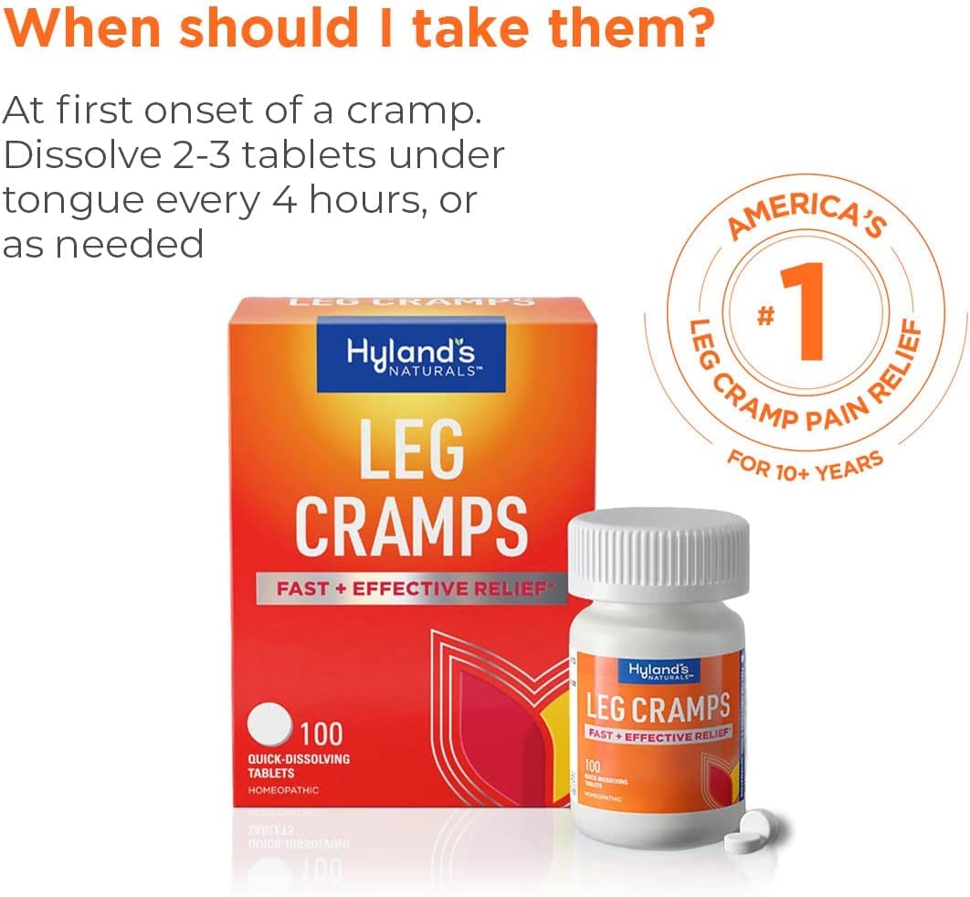 Bundle of Hyland's Leg Cramps Ointment, Arnica Pain Relief Gel, Natural Relief of Calf, Leg and Foot Cramp, 2.5 oz and Leg Cramp Tablets, 100 Count Hyland's buy supplements canada