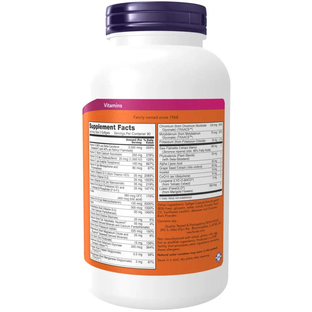 NOW Foods AdamTM Men's Multiple Vitamin -Softgels,180 Count (Pack of 1) NOW Foods buy supplements canada