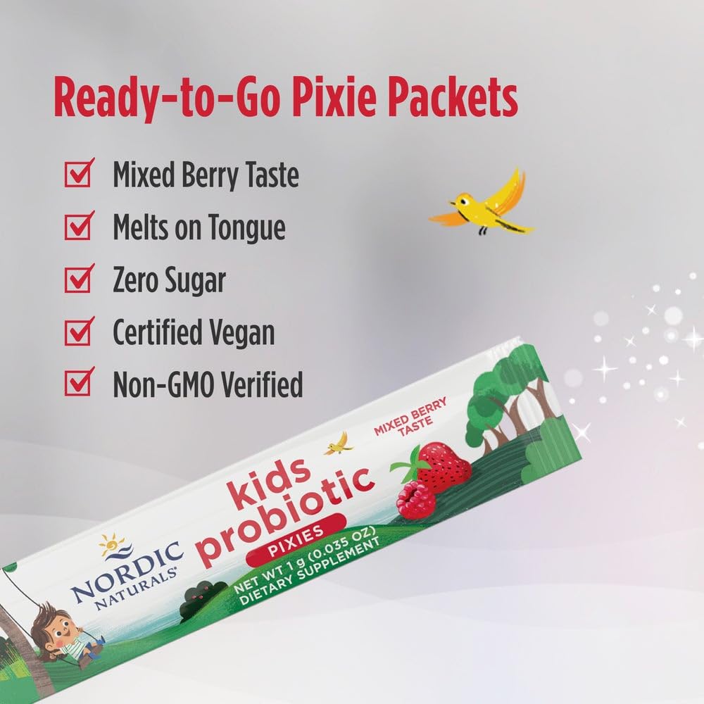 Nordic Naturals Children's Vegan Probiotic Powder Bundle - Baby’s Nordic Flora Probiotic Powder, Unflavored - 30 Packets - 4 Billion CFU Nordic Naturals buy supplements canada