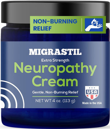 Basic Vigor Migrastil Neuropathy Relief Cream Extra Strength for Feet, Legs, and Hands. Made in The USA. Vegan and Cruelty-Free, Non-Greasy, Gentle, Non-Burning with Cooling Effect (4 oz.) Basic Vigor buy supplements canada