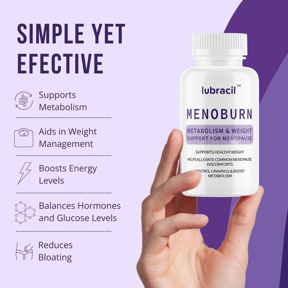 Lubracil Menoburn Perimenopause & Menopause Supplements for Women – Helps Metabolism, Estrogen & Wellness – Targets Hot Flashes, Bloating & Energy – 120 Count, 2 Pack Lubracil buy supplements canada