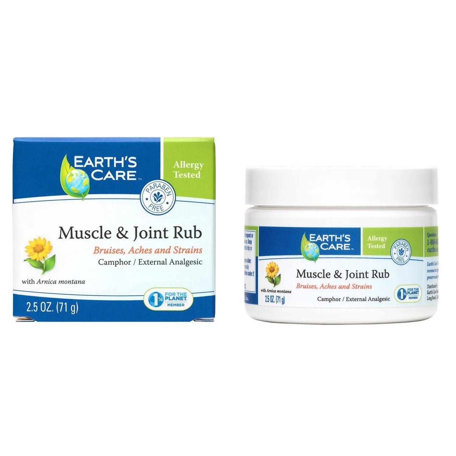 Earth's Care Muscle & Joint Rub - for Sore Muscles, Bruises, Aches and Strains - 2.5 OZ. Earth's Care buy supplements canada