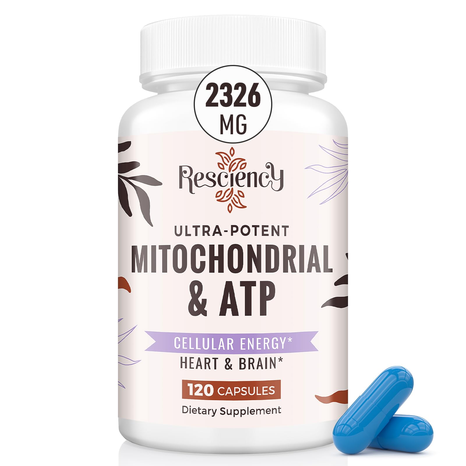 Resciency 2326 MG Mitochondrial Supplements with ATP, Vitamins, CoQ10 & PQQ, More Effective Than Creatine HMB & Nitric Oxide, Energy, Endurance, Strength, Recovery & Muscle, Organic, 120 Capsules Resciency buy supplements canada