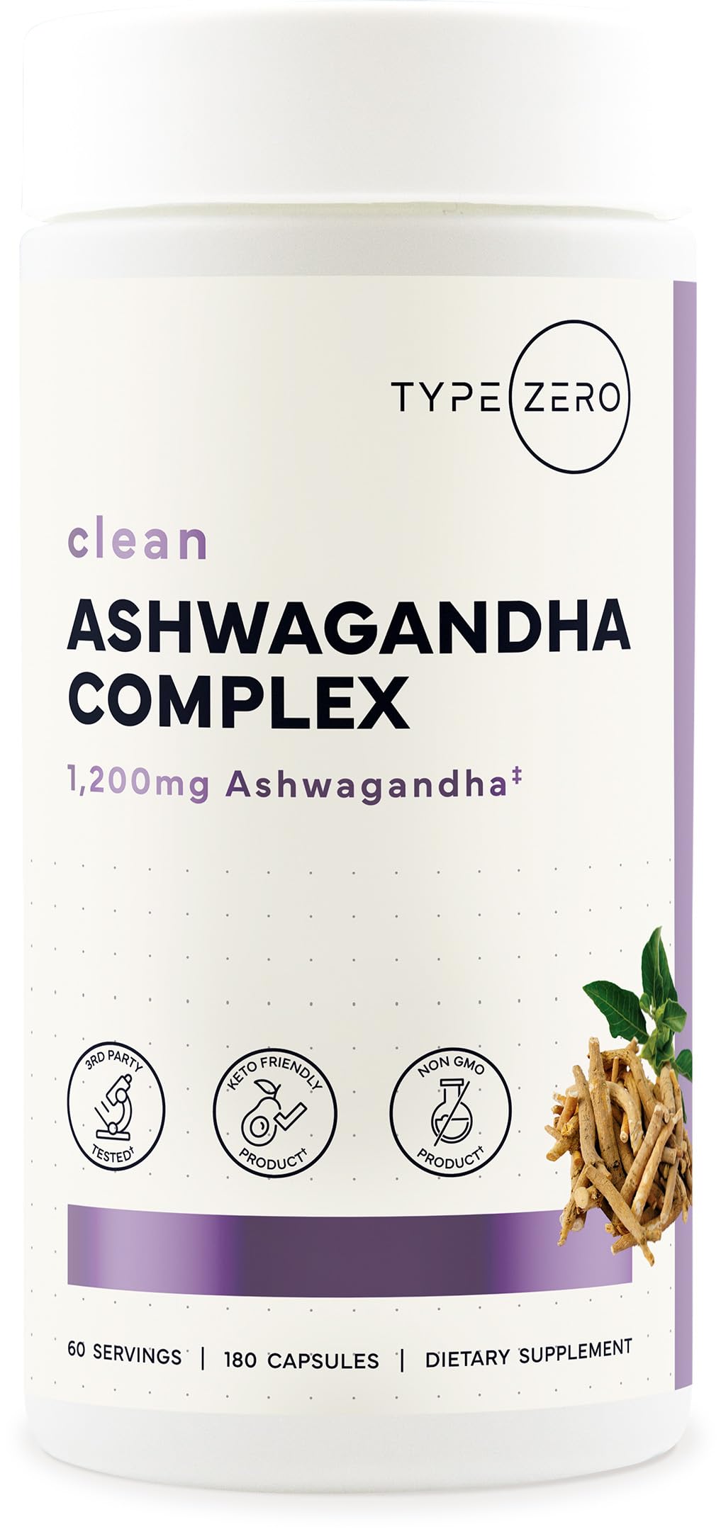 Type Zero KSM-66 Ashwagandha Root Extract 1,200mg, 60 Servings - High Potency 5% Withanolides - with Turmeric, Rhodiola Rosea and BioPerine Black Pepper Extract - 180 Veggie Caps Type Zero buy supplements canada