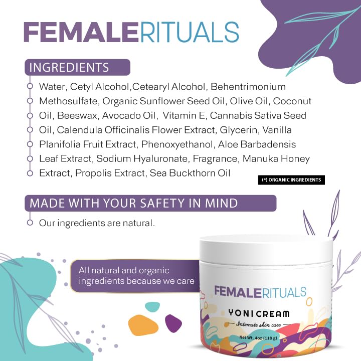 FEMALE RITUALS Vulva Moisturizing Cream - Vulva Care Balm - Clinically Tested Vaginal Moisturizer FEMALE RITUALS buy supplements canada