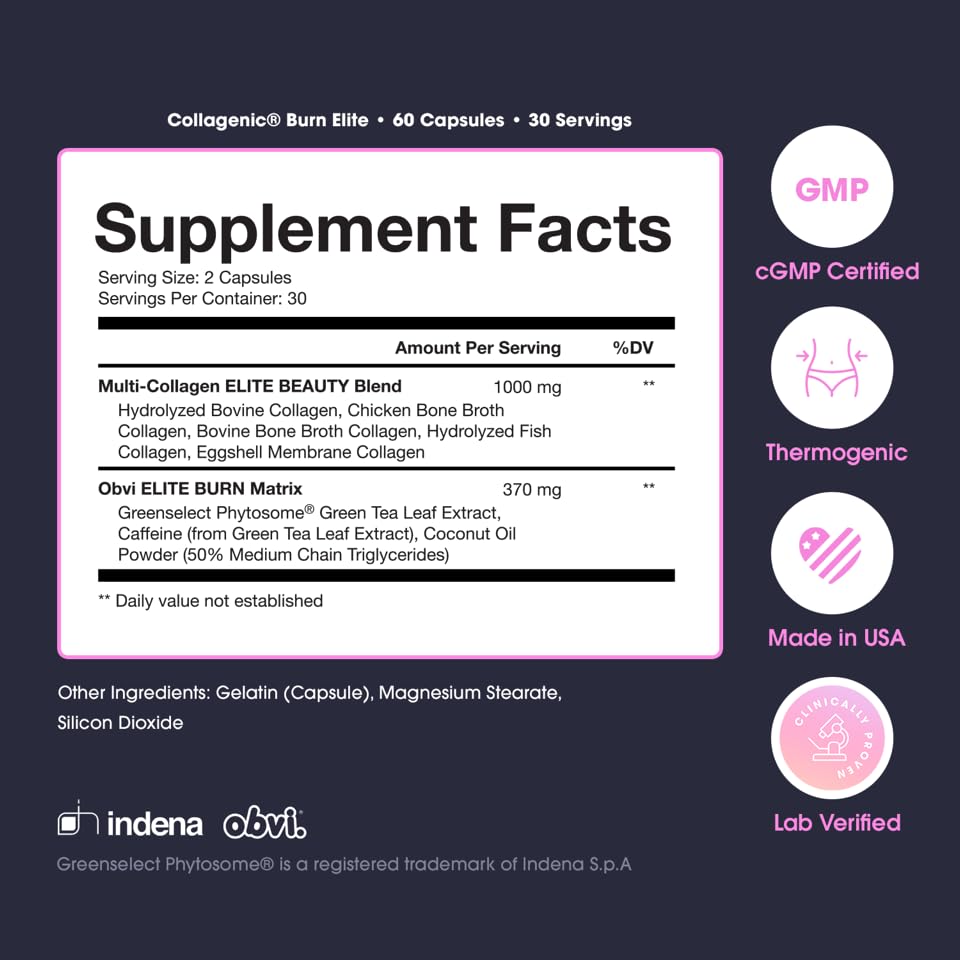 Obvi Burn Elite, Collagenic Thermogenic for Weight Loss, Boost Energy and Focus Obvi buy supplements canada