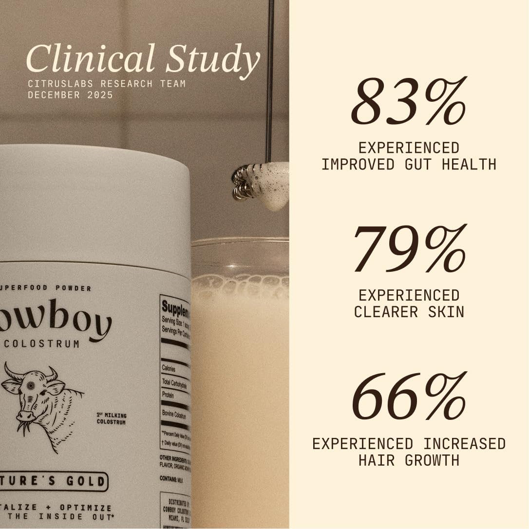 Cowboy - The Exclusive 1st Milking, Whole, Grass Fed Colostrum Supplement for Full Body Health - Bovine Colostrum Powder Packed w/Bioactive Nutrients - Sugar Free (Unflavored, 40 Servings) COWBOY COLOSTRUM buy supplements canada