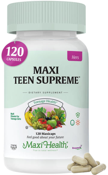 Teen Vitamins for Girls 12-17 - Teen Multivitamin D3, Iron, Calcium, Biotin, Zinc, Digestive Enzymes – Teenager Girl Multi Vitamins Maxi Health buy supplements canada