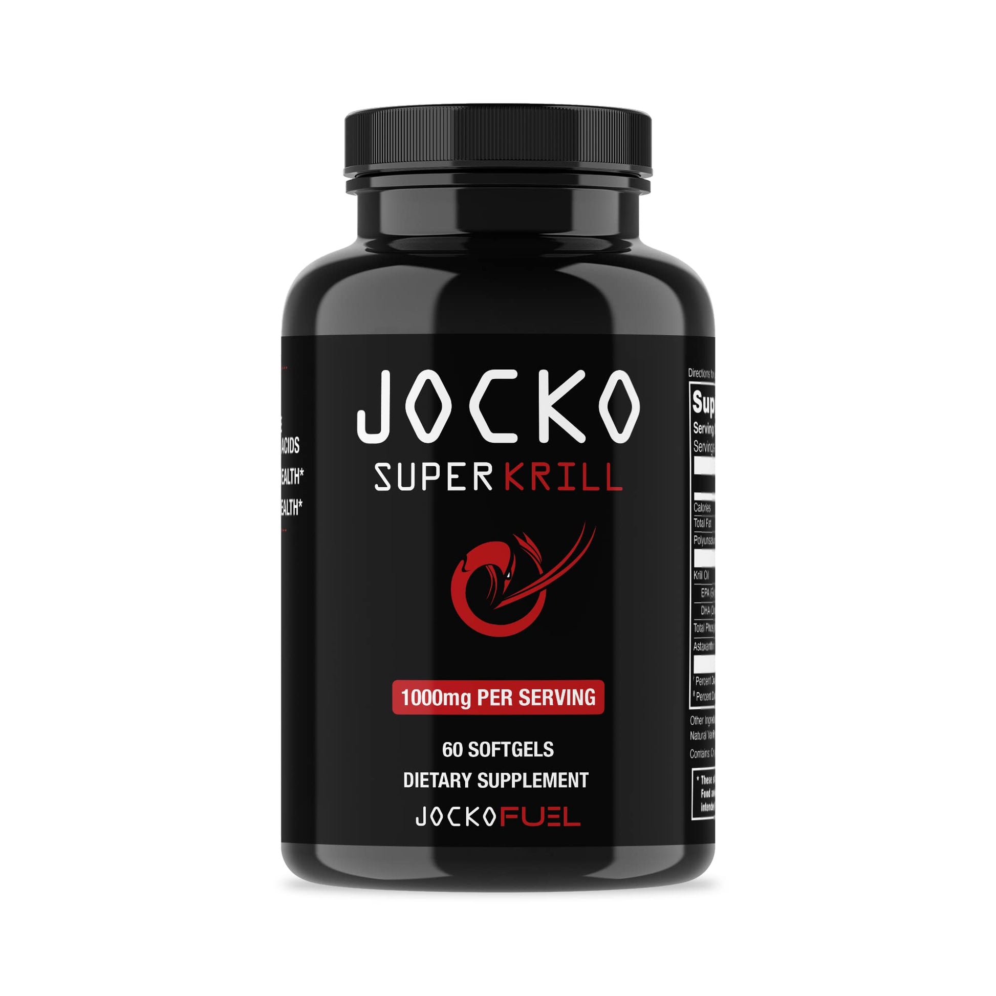 Jocko Fuel Antarctic Krill Oil Omega 3 Fatty Acid Supplements DHA & EPA - 1000mg Softgels - Supports Joints, Mobility & Mental Function (60 Softgels) Jocko Fuel buy supplements canada