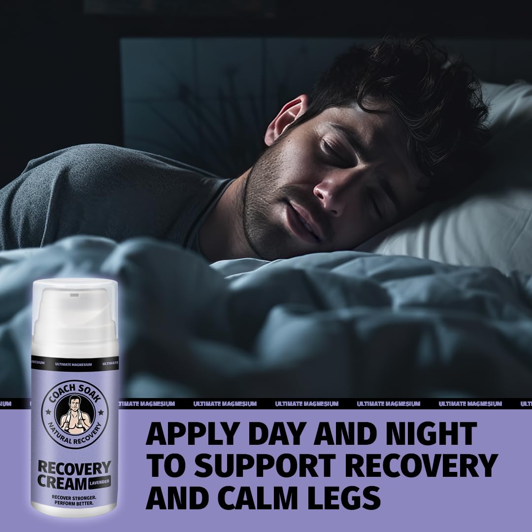 Coach Soak Magnesium Cream with MSM in Pump Bottle - Natural Recovery Cream with Magnesium Chloride & Menthol - Fast-Absorbing for Muscles & Joints, Lavender 3.4oz Coach Soak buy supplements canada