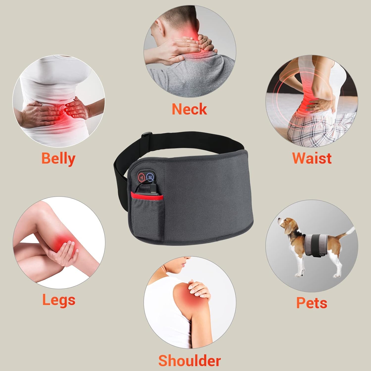 Comfytemp Red Light Therapy Belt, Cordless Infrared Red Light Therapy for Body Device, Wearable Red Comfytemp buy supplements canada