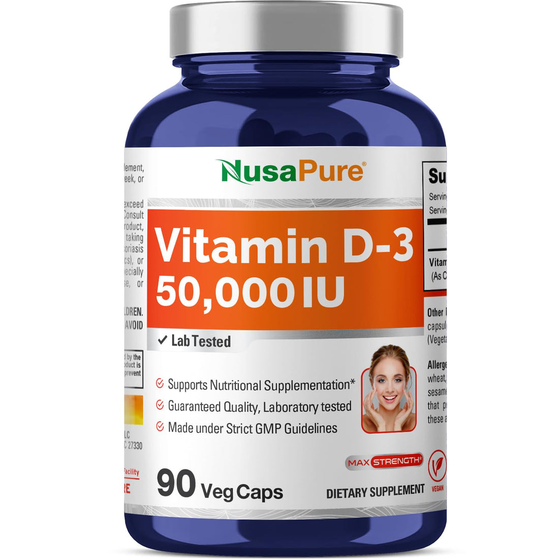 NusaPure Vitamin D3 50,000 IU 90 Veggie Capsules (Non-GMO & Vegan) NusaPure buy supplements canada