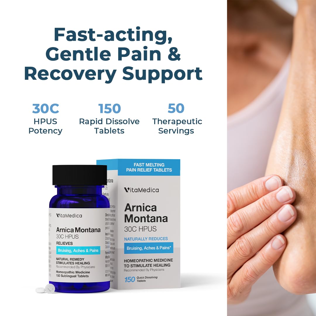 VitaMedica Arnica Montana 30C Rapid Dissolve Tablets for Natural Pain, Bruising, and Swelling Support VitaMedica buy supplements canada