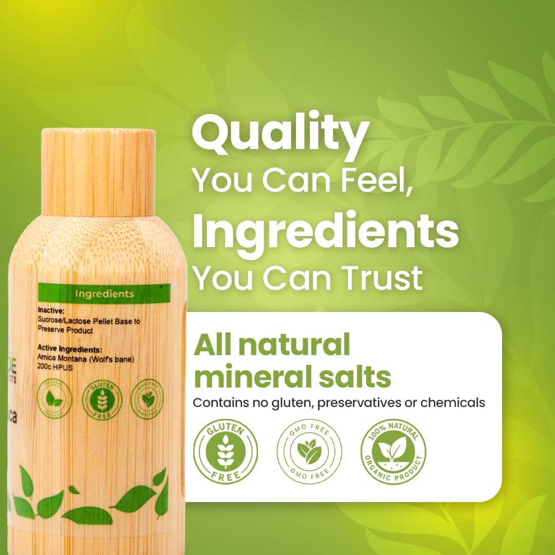 Bestmade Natural Products Turbo Arnica 200C - Comprehensive Arnica Pellets for Muscle Recovery, Soreness Relief, and Holistic Wellness Support, 350 Pellets Bestmade Naturalproducts.com buy supplements canada