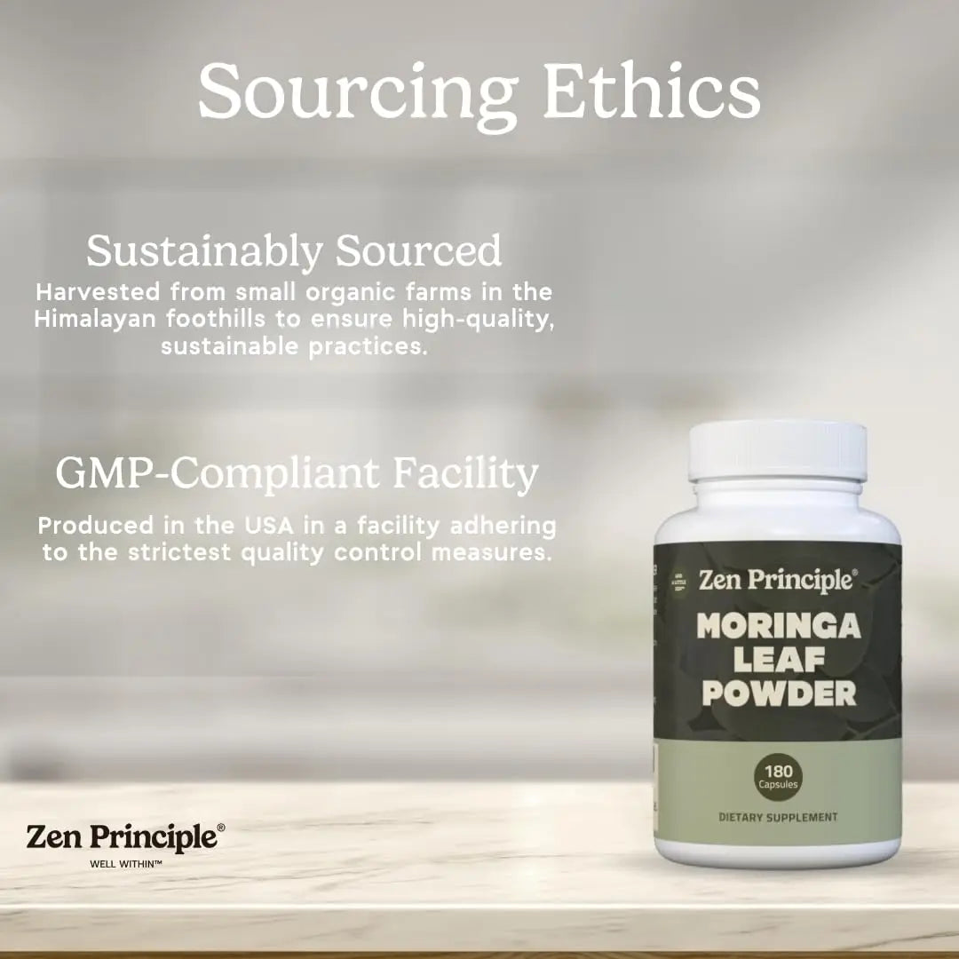Zen Principle Organic Moringa Oleifera. Ultra-Premium. Provides an All Natural Energy Boost and Multi-Vitamin Zen Principle buy supplements canada