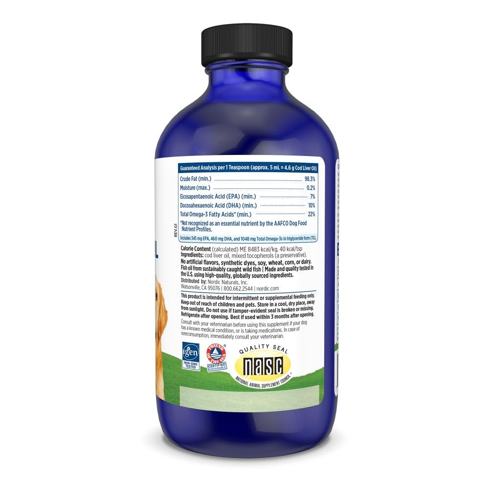 Nordic Naturals Omega-3 Pet Bundle - 2 oz Omega-3 Fish Oil for Small Dogs & Cats, 8 oz Pet Cod Liver Oil Promotes Heart, Skin, Coat, & Immune Health Nordic Naturals buy supplements canada