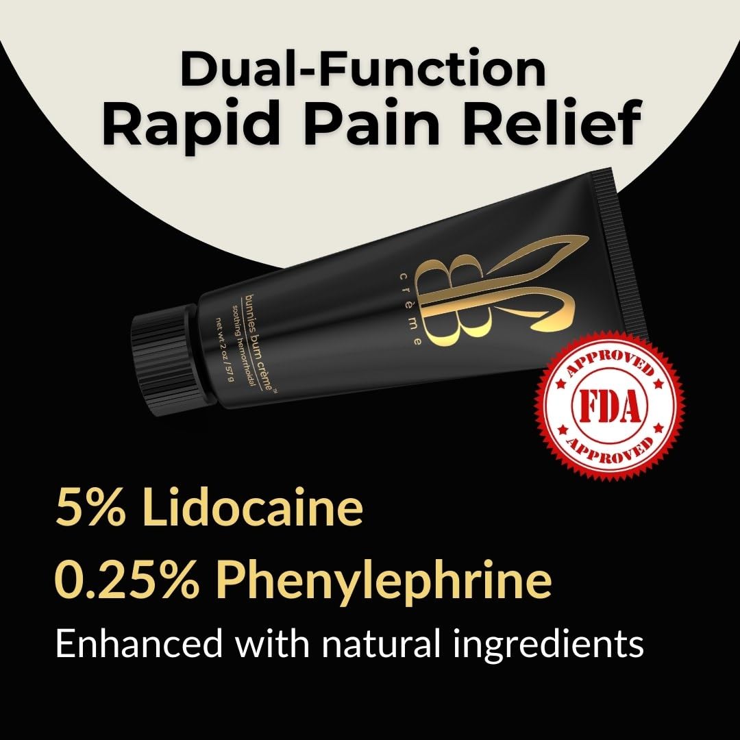 BUNNIES BUM CRÈME 5% Lidocaine Rapid Hemorrhoid Soothing Cream, 2 oz, Maximum Strength for Fast Acting for Pain, Burning, Itching, Swelling & Discomfort. BUNNIES BUM CRÈME buy supplements canada