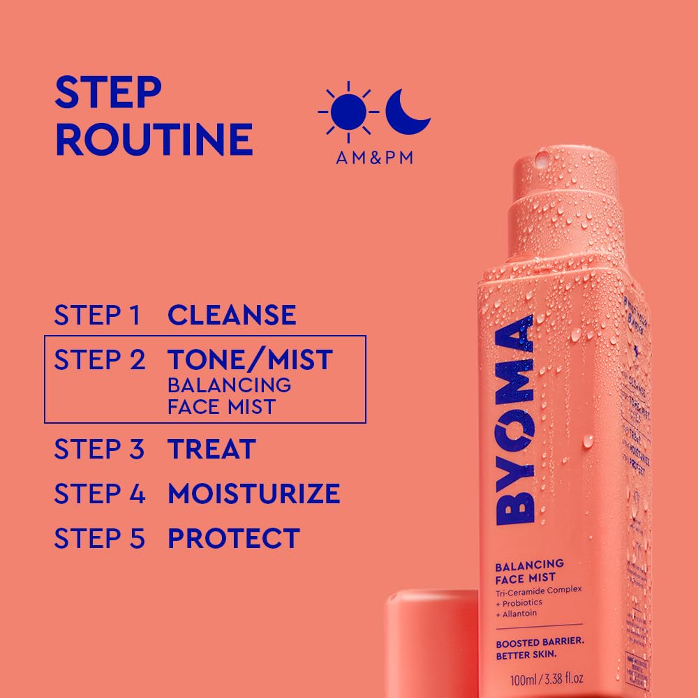 BYOMA Balancing Face Mist - pH Balanced Face Toner with Ceramides, Probiotics & Allantoin - Alcohol Free Toner Spray - Balance BYOMA buy supplements canada