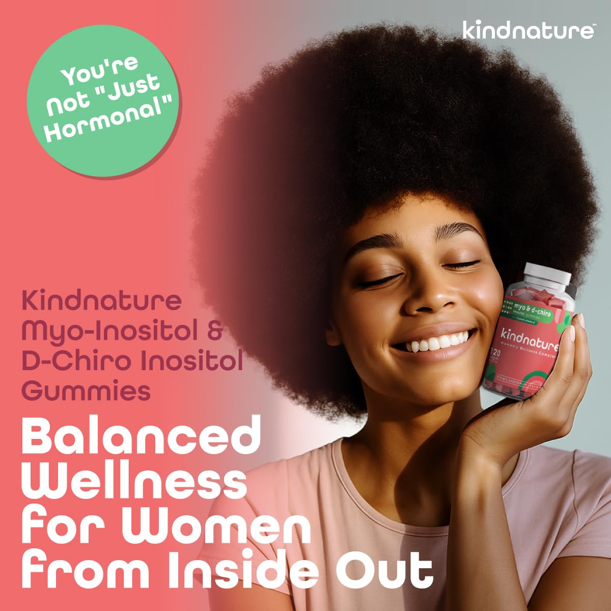 kindnature Myo-Inositol & D-Chiro Inositol Gummies for Women – 2000mg + 50mg, Ideal 40:1 Ratio – with Vitamin D & Folate – Hormone Balance Support – Vegan, Watermelon Flavor (120 Gummies) kindnature buy supplements canada