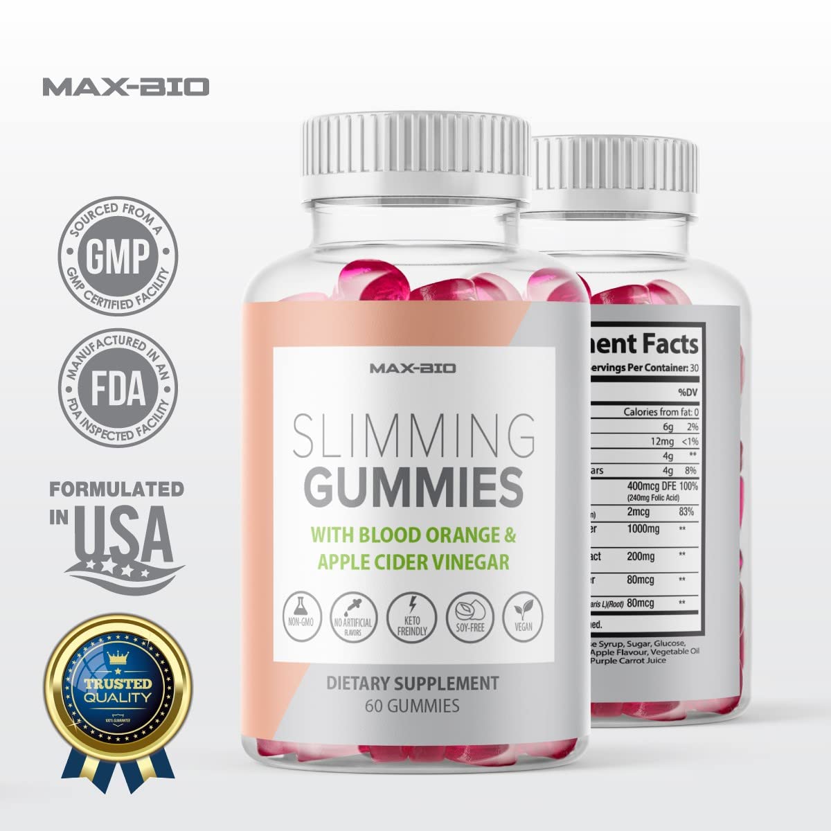 Max-Bio Slimming Gummies It Works with Apple Cider Vinegar and Sicilian Blood Orange Extract Max-Bio buy supplements canada