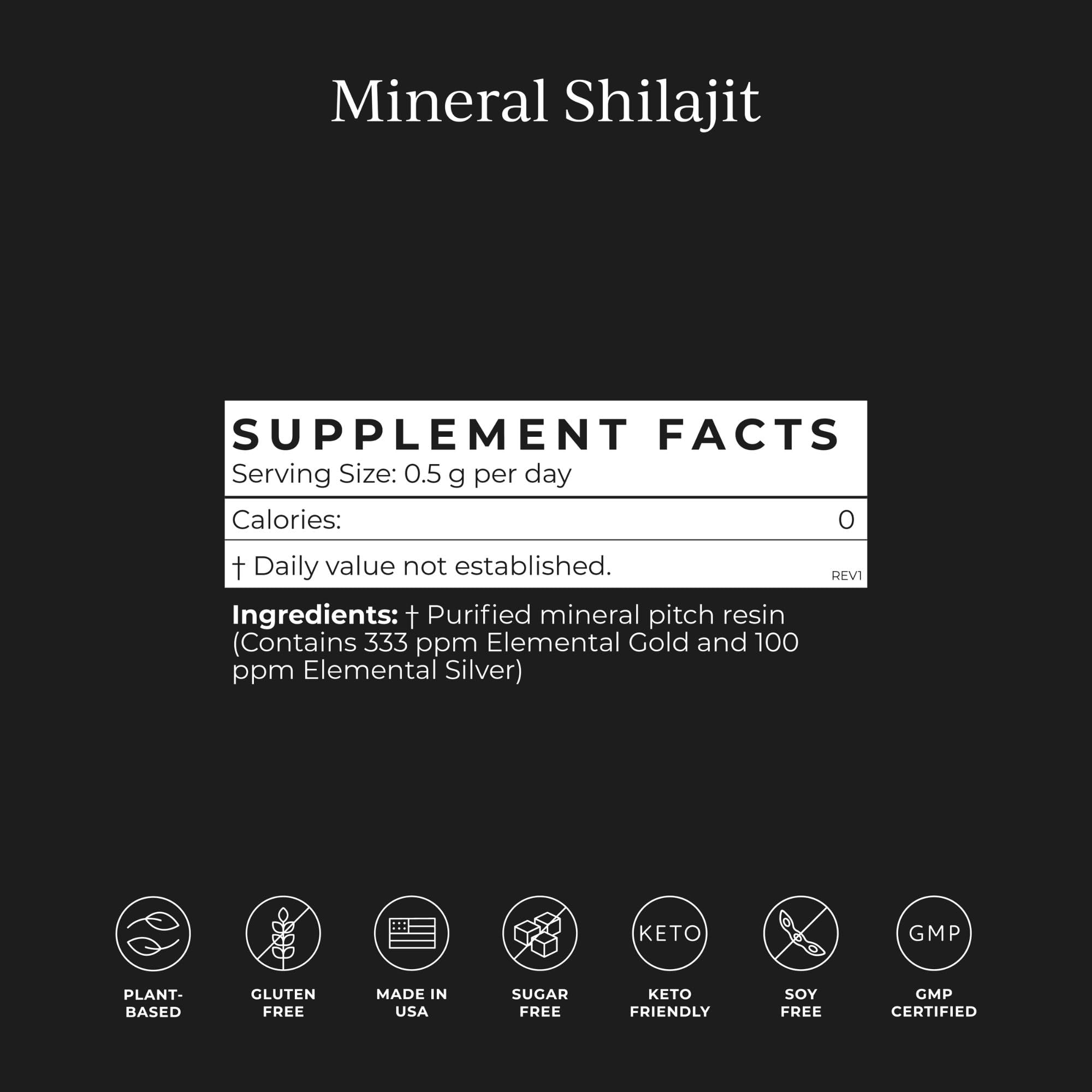 CYMBIOTIKA Pure Himalayan Shilajit Resin 500mg - 84+ Trace Minerals, High Potency with Elemental Gold & Fulvic Acid - for Energy, Focus, Immune & Digestive Support - Authentic Shilajit Resin CYMBIOTIKA buy supplements canada