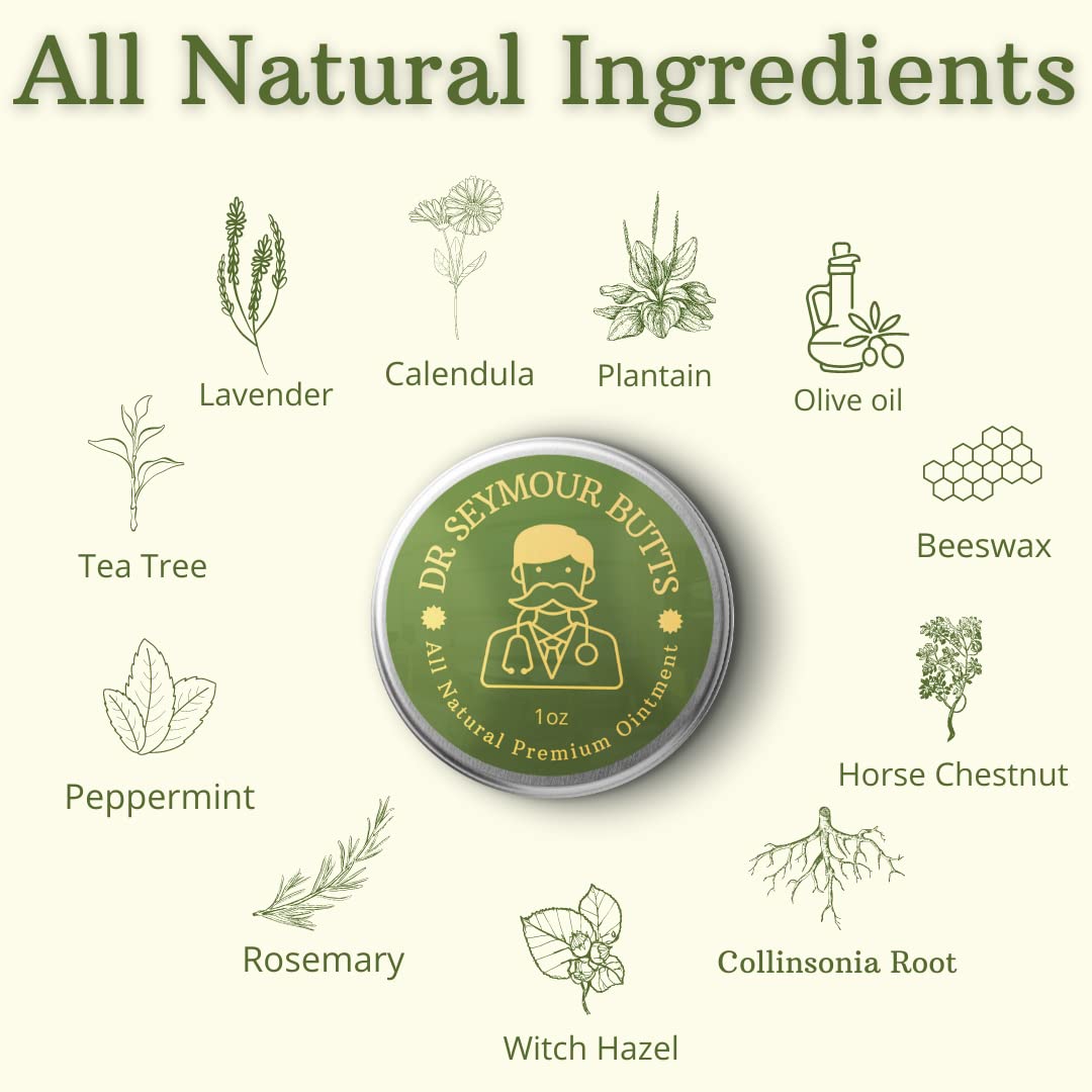 Dr. Seymour Butts All-Natural Hemorrhoid Care Cream – with 10 Botanicals Including Witch Hazel, Calendula & Horse Chestnut – Soothing Relief for Burning, Itching & Irritation. Dr. Seymour Butts buy supplements canada