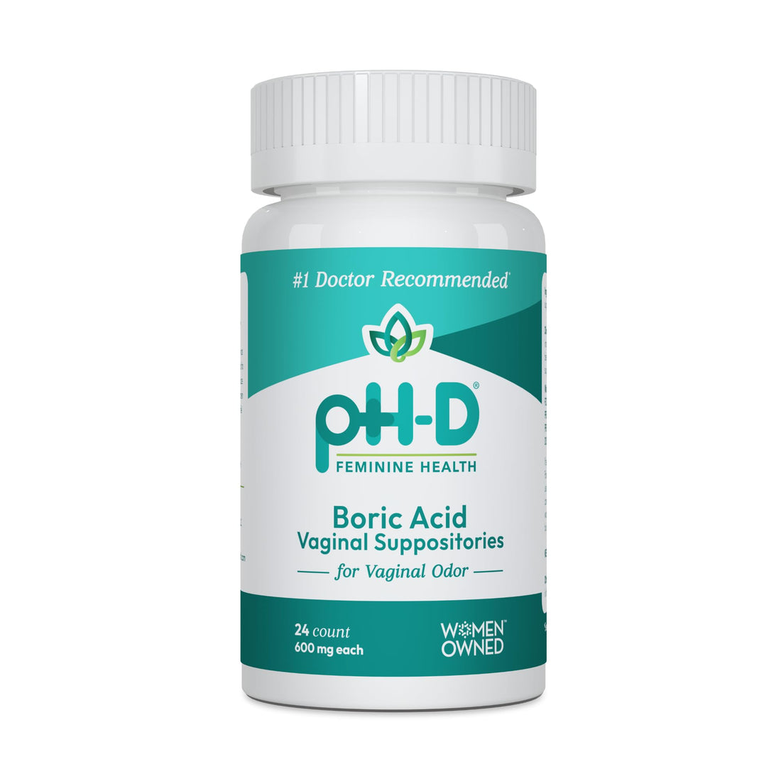pH-D Feminine Health - 600 mg Boric Acid Suppositories - Woman Owned - for Vaginal Odor Use - 24 Count pH-D Feminine Health Support buy supplements canada