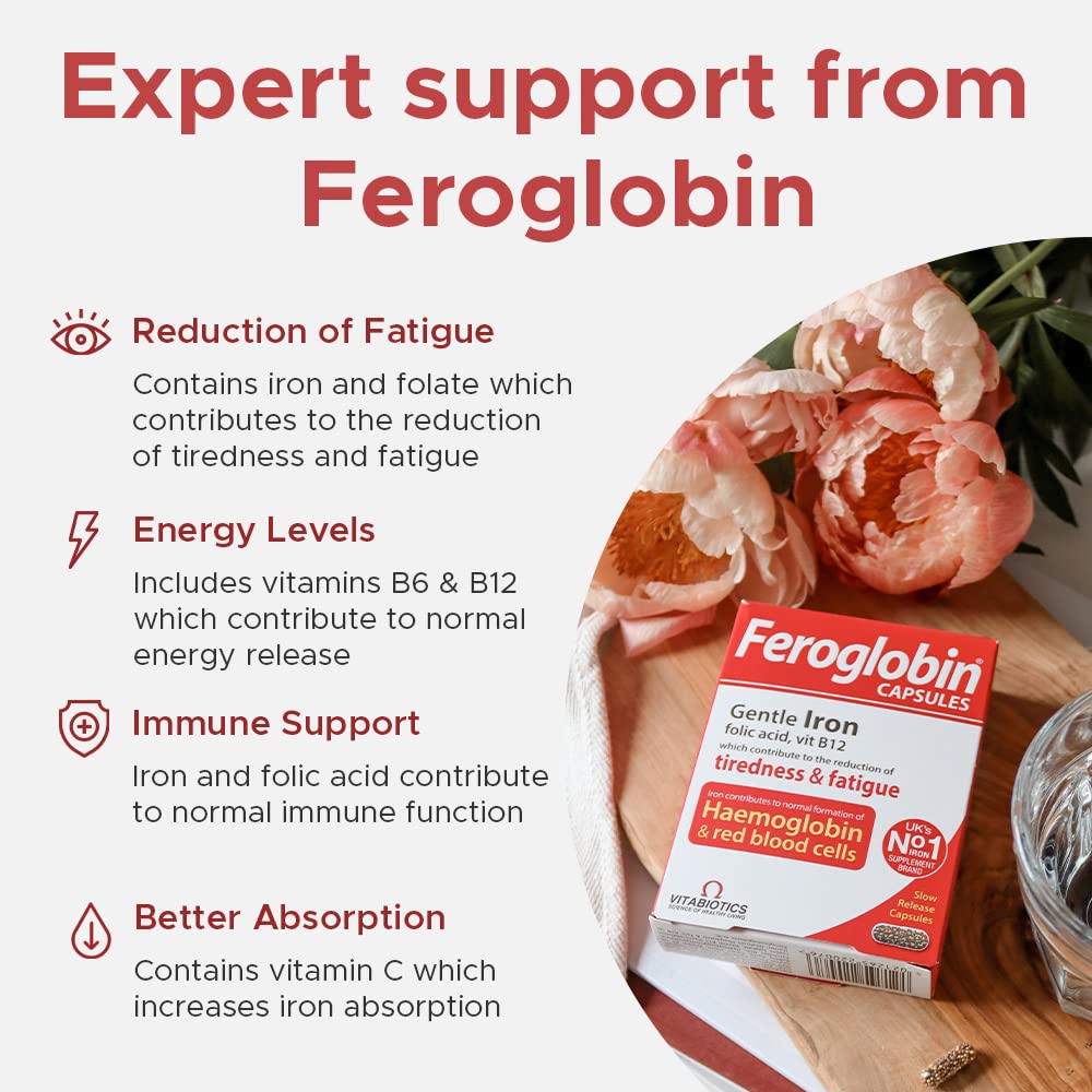 Feroglobin Iron Capsule Helps to reduce tiredness and fatigue Feroglobin buy supplements canada