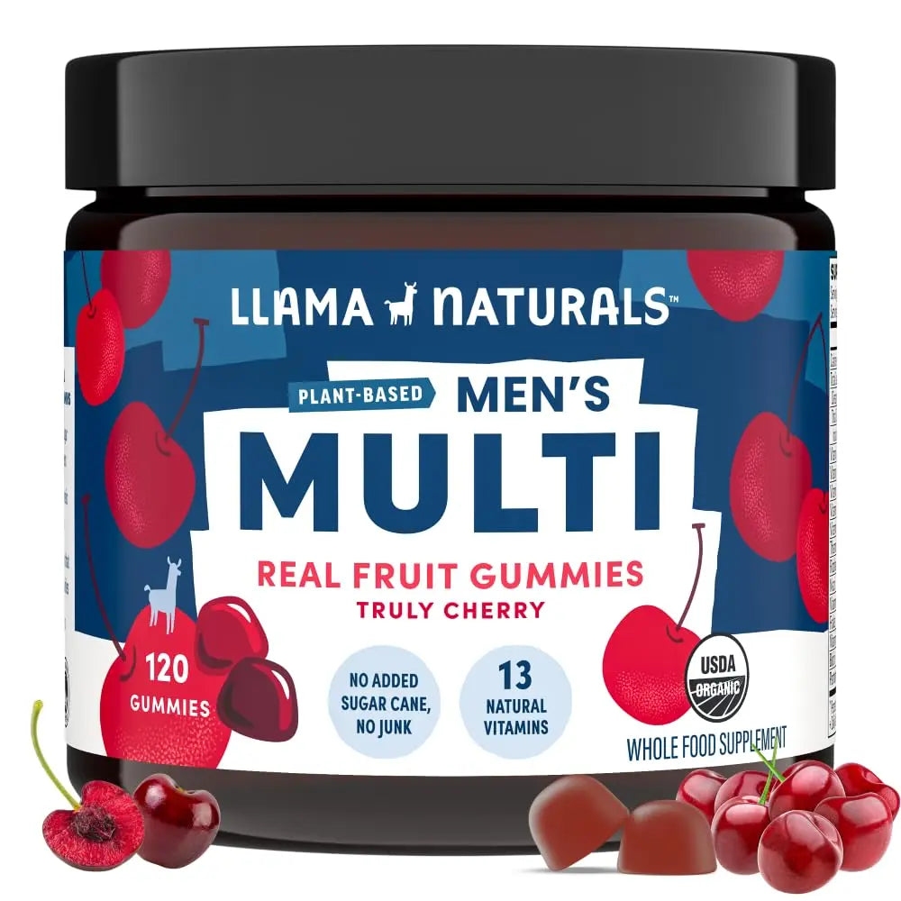 Llama Naturals Multivitamin for Men, Vegan, Organic Gummies with Vitamin D, C and K, Men's Real Fruit Gummy Vitamins Llama Naturals buy supplements canada