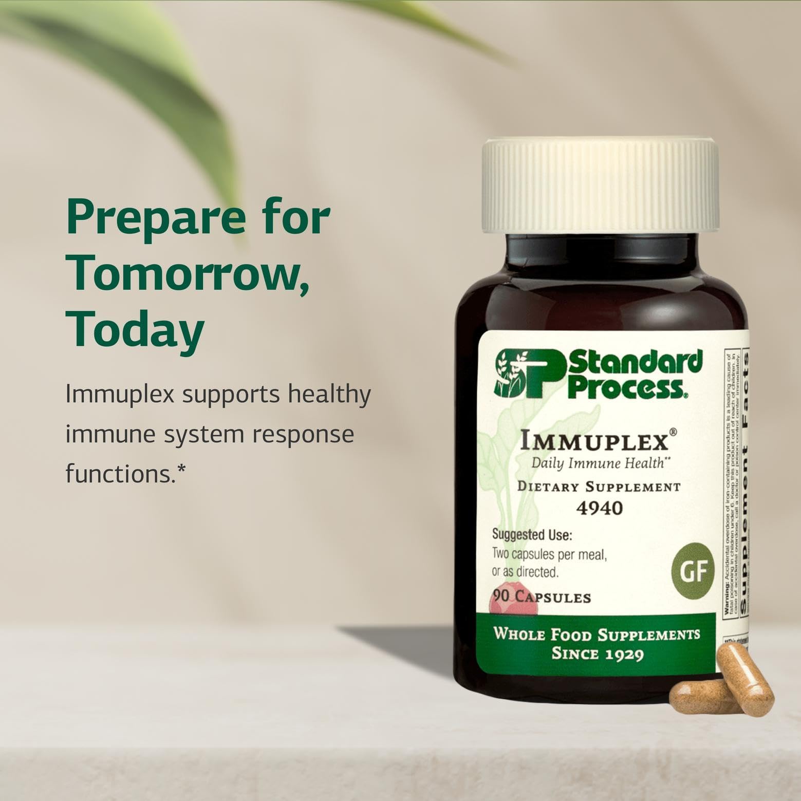 Standard Process Inc. Immuplex - Daily Immune Support Supplement with Folate, Iron, Vitamin C & Vitamin A - Mineral Supplement with Antioxidant Ingredients - 90 Capsules Standard Process Inc. buy supplements canada