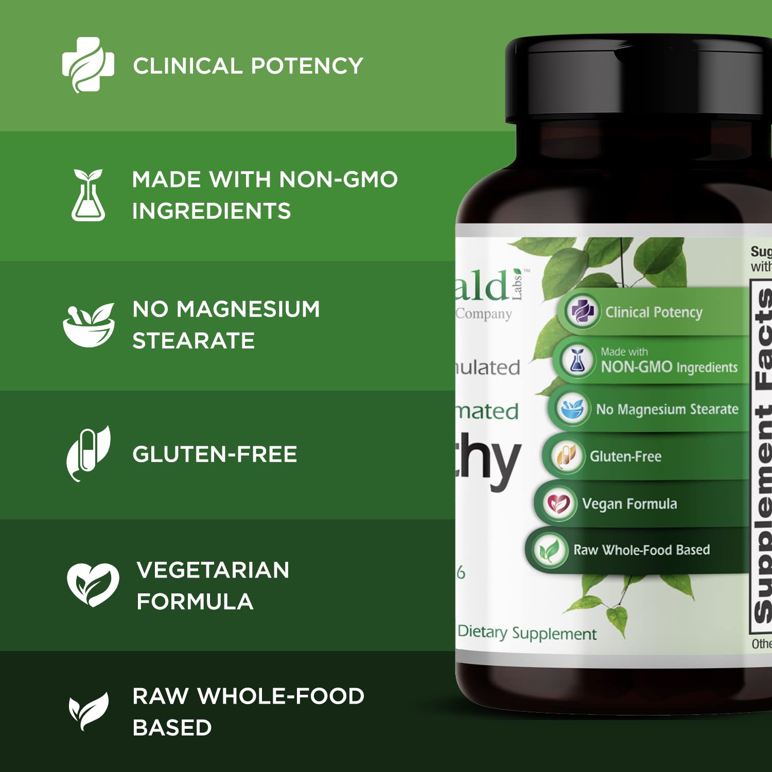 EMERALD LABS B-Healthy - Vegan Vitamin B Complex - Includes Methylated Folic Acid & Full Spectrum B Vitamins - Supports Immune, Brain & Heart Health EMERALD LABS buy supplements canada