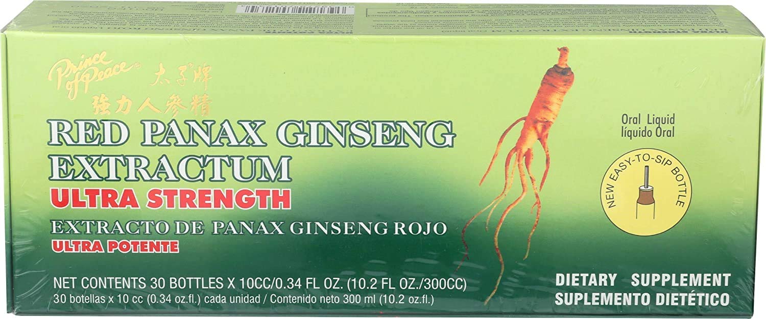 Prince of Peace Red Panax Ginseng Extractum Ultra Strength, 0.34 Fl Oz (Pack of 30) Prince Of Peace buy supplements canada